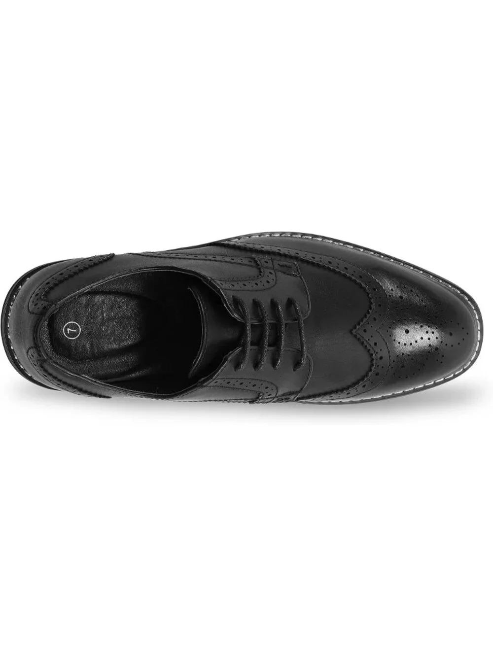 Men's Black Wingtip Anti-Slip Durable Sole Classic Business Oxford Dress Shoes
